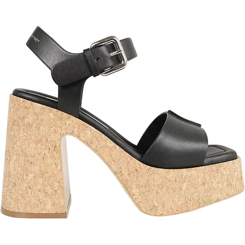 Chunky Heel Sandal with Ankle Strap , female, Sizes: 7 UK - Stella Mccartney - Modalova