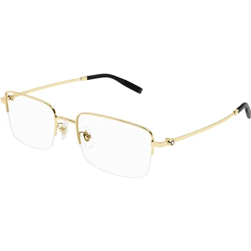 Designer Eyeglasses Mb0313Oa Black , male, Sizes: 54 MM - Montblanc - Modalova