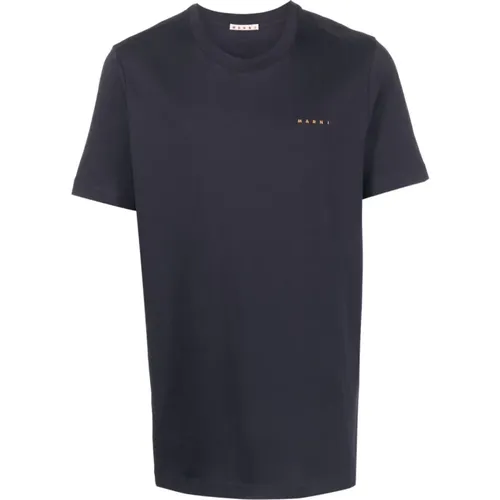 Short-sleeved T-shirts and Polos with Logo Embroidery , male, Sizes: S, M, XL - Marni - Modalova
