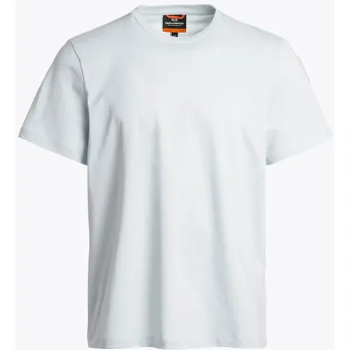 Pastellblaues Baumwoll-T-Shirt , Herren, Größe: L - Parajumpers - Modalova