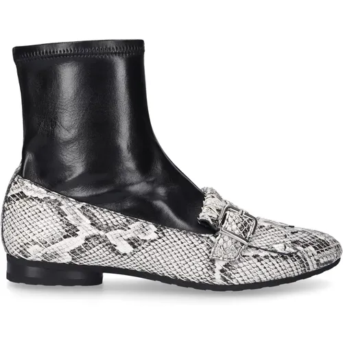 Grey Nappa Leather Ankle Boots , female, Sizes: 7 1/2 UK, 6 1/2 UK, 4 UK, 6 UK, 5 UK, 3 UK, 7 UK - Truman's - Modalova
