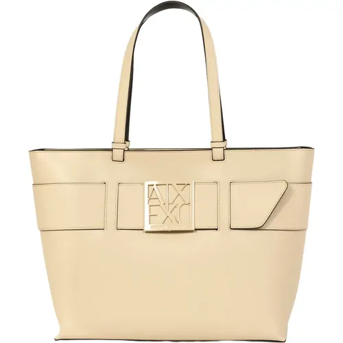 Shoulder Bag with Zipper Closure , female, Sizes: ONE SIZE - Armani Exchange - Modalova