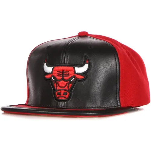 Chicago Bulls Snapback Kappe Schwarz/Rot - Mitchell & Ness - Modalova