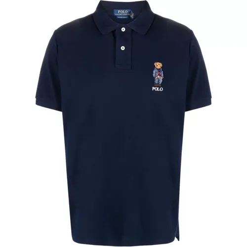 Klassisches Polo-Shirt mit geripptem Kragen , Herren, Größe: S - Polo Ralph Lauren - Modalova