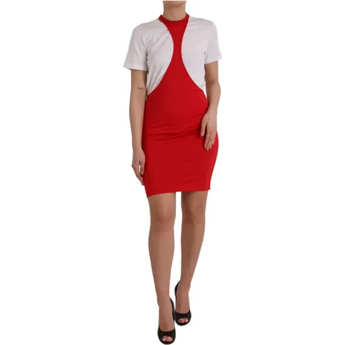 Rotes Nylon Bodycon Minikleid - Dolce & Gabbana - Modalova