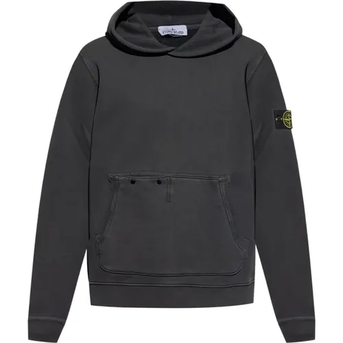 Schwarze Pullover für Männer , Herren, Größe: L - Stone Island - Modalova