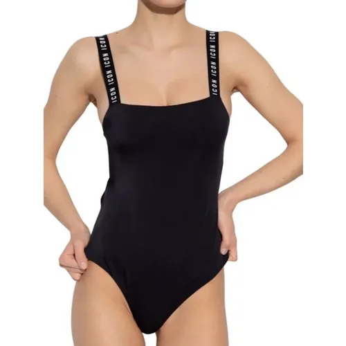 Elastischer Träger Einteiliger Badeanzug , Damen, Größe: M - Dsquared2 - Modalova