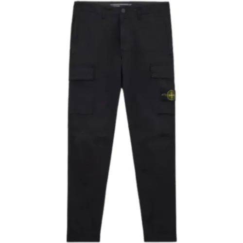 Cargo Cotton Stretch Pants with Zip Pockets , male, Sizes: W30, W34, W31, W32, W33, W29 - Stone Island - Modalova