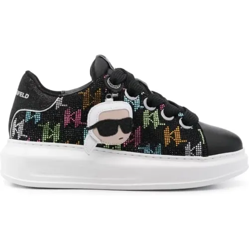 Sneaker Kapri Schwarz Strass Logo Multi - Karl Lagerfeld - Modalova