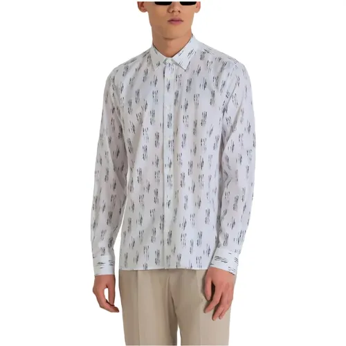 Barcelona Long Sleeve Shirt - Spring/Summer Collection , male, Sizes: L, XS, XL, M, S, 2XL, 3XL - Antony Morato - Modalova