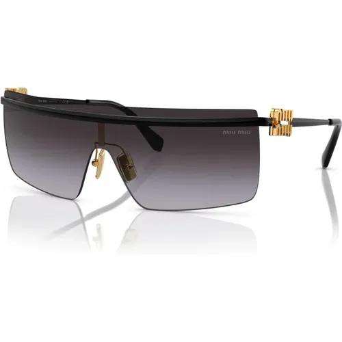 Grey Shaded Sunglasses , female, Sizes: 42 MM - Miu Miu - Modalova
