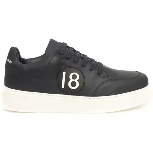 Leather Sneakers with Side Logo , male, Sizes: 9 UK, 7 UK, 8 UK - Cerruti 1881 - Modalova