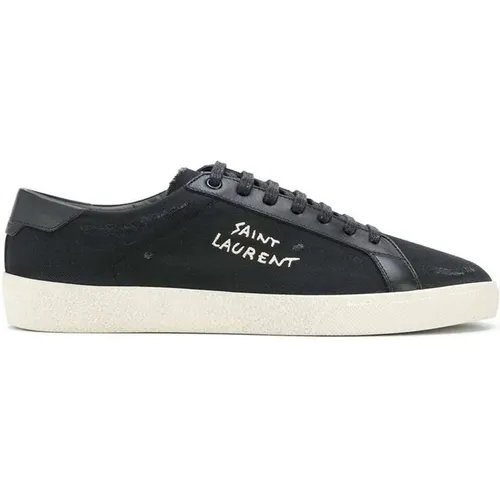Court Classic Sl/06 Embroidered Sneakers , male, Sizes: 5 1/2 UK - Saint Laurent - Modalova