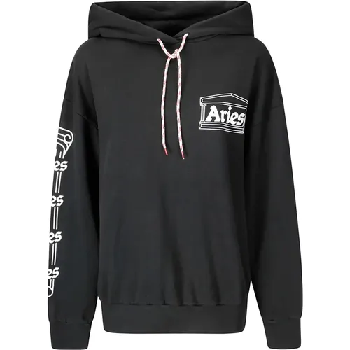 Kapuzen-Sweatshirt aus Baumwolle mit Frontlogo , Herren, Größe: XS - Aries - Modalova