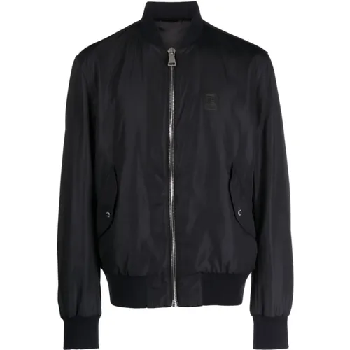 Logo-Applique Bomber Jacket , male, Sizes: M - Balmain - Modalova