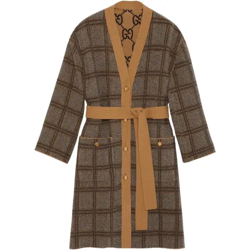 Reversible Wool Cardi-Coat , female, Sizes: S, M - Gucci - Modalova