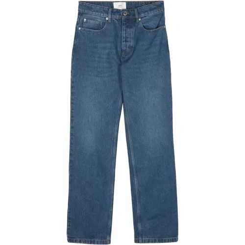 Blaue Denim-Jeans mit klassischem Stil , Damen, Größe: W28 - Ami Paris - Modalova