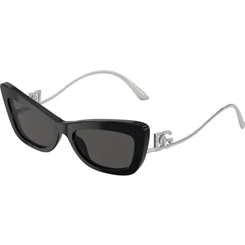 Stilvolle Sonnenbrille Dg4467B Schwarz , unisex, Größe: 55 MM - Dolce & Gabbana - Modalova