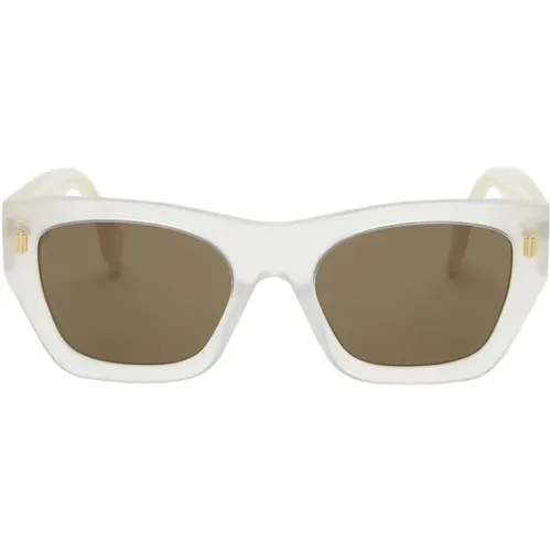 Weiße Transparente Cateye Sonnenbrille - Fendi - Modalova