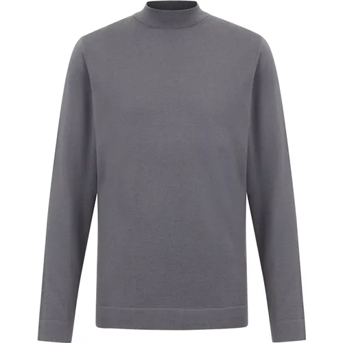 Merino Wool Turtleneck Sweater Grey , male, Sizes: L, 2XL, M, S - drykorn - Modalova