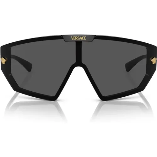Unisex Mask Style Sunglasses , unisex, Sizes: 54 MM - Versace - Modalova