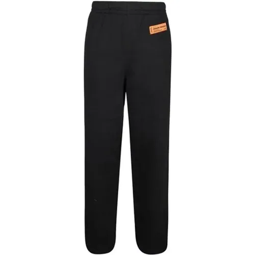 Cotton Sweatpants with Logo Patch , male, Sizes: S - Heron Preston - Modalova