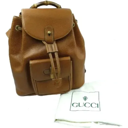 Gucci Bambus Braun Leder Tasche - Gucci Vintage - Modalova