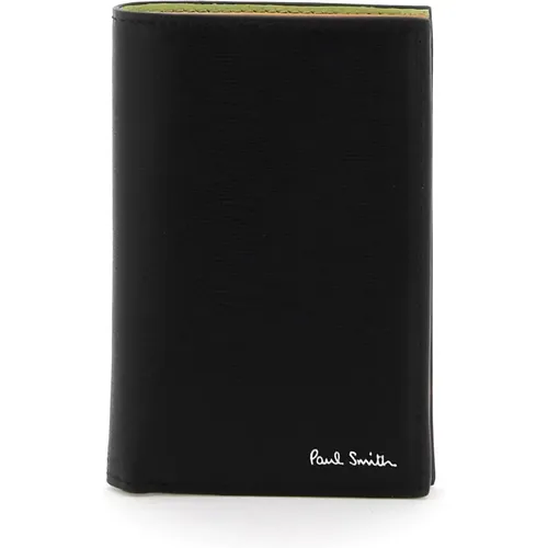 Saffiano Leather Wallet with Logo , male, Sizes: ONE SIZE - PS By Paul Smith - Modalova