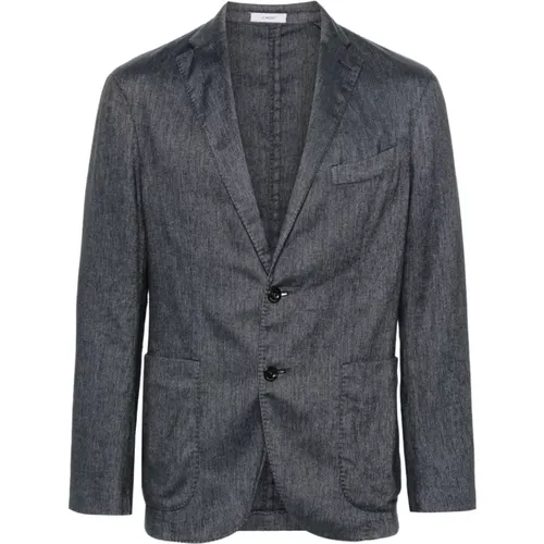 Cotton/linen jacket , male, Sizes: L - Boglioli - Modalova