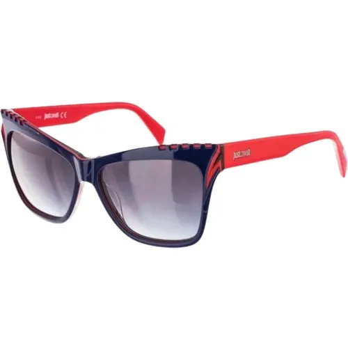Blaue und rote Kunststoff-Sonnenbrille - Just Cavalli - Modalova
