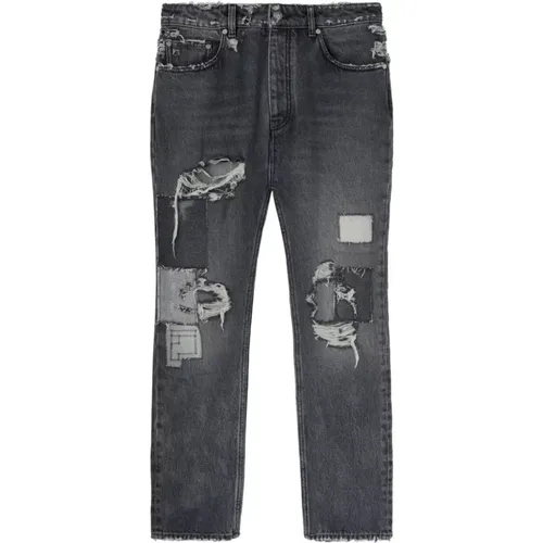 Destroyed 5-Pocket Jeans , male, Sizes: W31, W32, W33, W34 - Palm Angels - Modalova