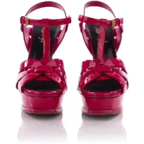Pre-owned Leather sandals , female, Sizes: 4 1/2 UK - Saint Laurent Vintage - Modalova