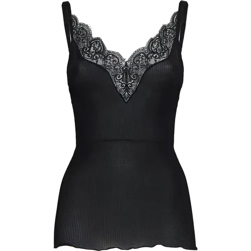 Schwarzes Top , Damen, Größe: S - Saint Laurent - Modalova