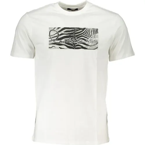 Bedrucktes Rundhals T-Shirt - Cavalli Class - Modalova