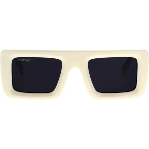 Off , Leonardo Sunglasses in Off- , male, Sizes: 51 MM - Off White - Modalova