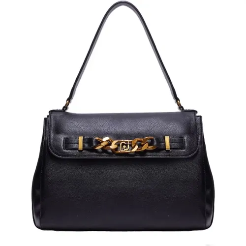 Schwarze Handtasche mit Ketten-Detail , Damen, Größe: ONE Size - Liu Jo - Modalova