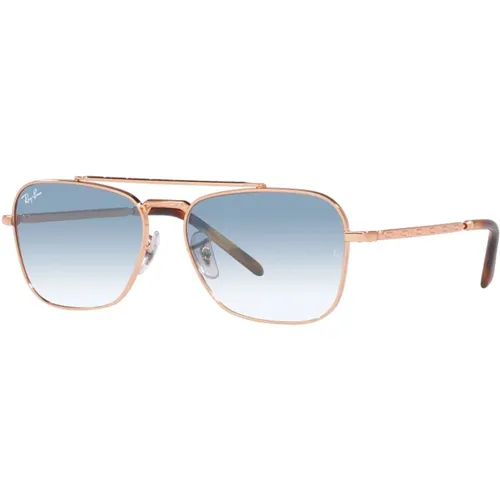 NEW Caravan Sunglasses Pink Gold/Blue Shaded , unisex, Sizes: 55 MM - Ray-Ban - Modalova