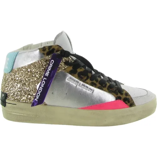 SK8 Mid Glitter Schuhe , Damen, Größe: 40 EU - Crime London - Modalova