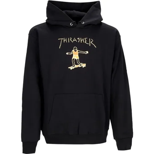 Schwarz/Brauner Hoodie Langarm-Sweatshirt - Thrasher - Modalova