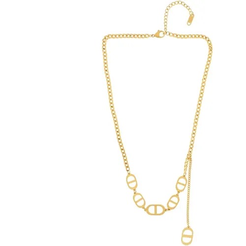 Wasserdichte Goldbeschichtete Halskette , Damen, Größe: ONE Size - Dansk Copenhagen - Modalova