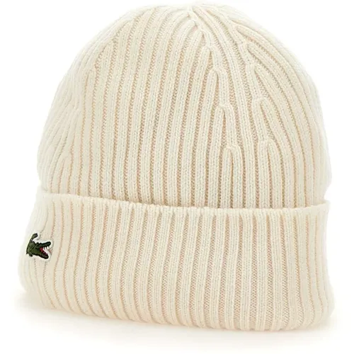 Wool Ribbed Cap Logo Patch , male, Sizes: ONE SIZE - Lacoste - Modalova