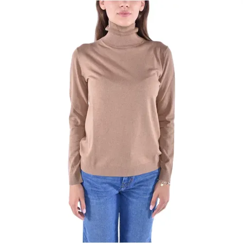 Cashmere Turtleneck Sweater in Caramello , female, Sizes: XS, M - Max Mara Studio - Modalova