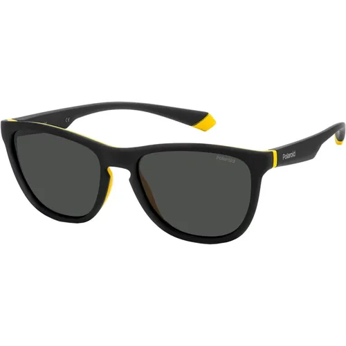 Schwarze Gelb/Graue Sonnenbrille - Polaroid - Modalova