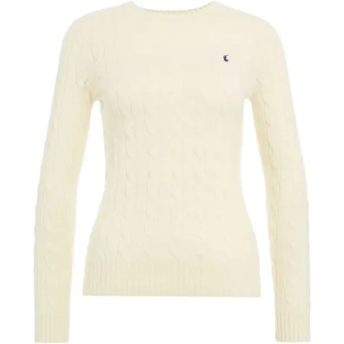 Weiße Cable Knit Pullover Aw24 , Damen, Größe: S - Ralph Lauren - Modalova