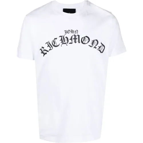 Logo Print Baumwoll T-Shirt , Herren, Größe: 2XL - John Richmond - Modalova