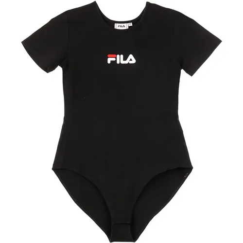 Yuliana Crew-neck Bodysuit Schwarz , Damen, Größe: M - Fila - Modalova