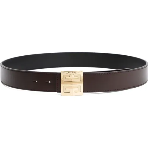 Leather Reversible Belt 4G Logo , male, Sizes: 95 CM, 100 CM, 90 CM - Givenchy - Modalova