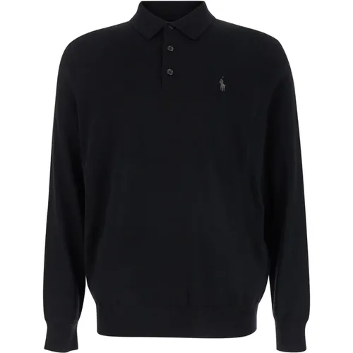 Merino Polo Pullover Schwarz - Polo Ralph Lauren - Modalova