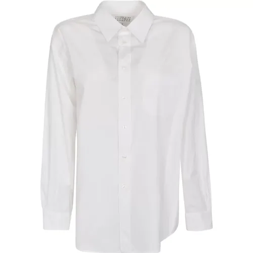 Optic Cotton Long Shirt , female, Sizes: M, L - Maison Margiela - Modalova