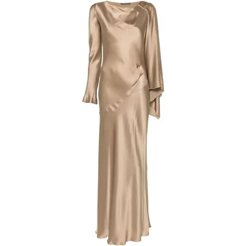 Satin Maxi Dress Special Occasions , female, Sizes: S - alberta ferretti - Modalova